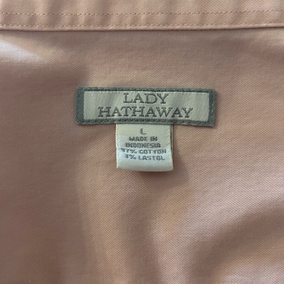 Lady Hathaway Women’s Button Down Pink Dress Shirt - Picture 4 of 5